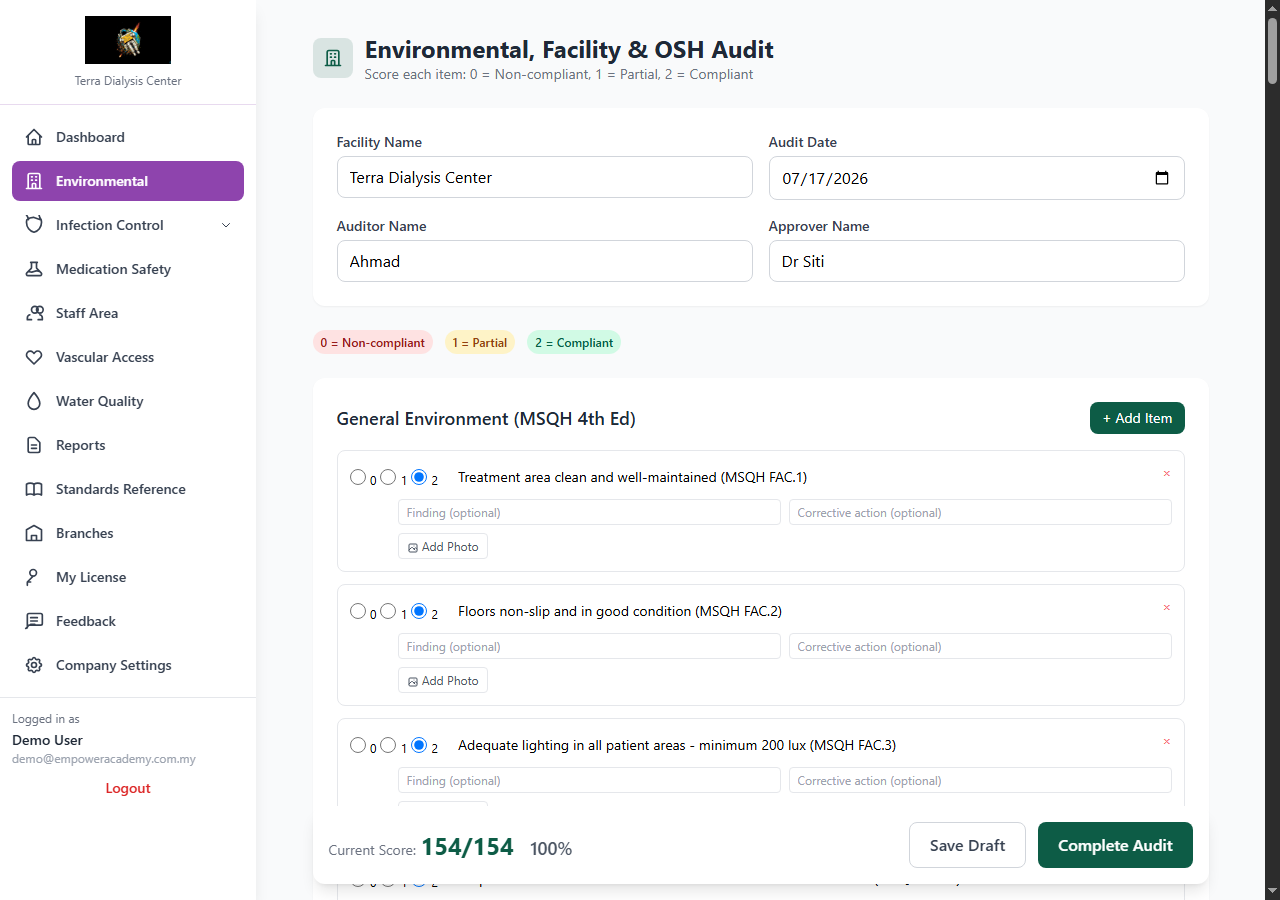 Dialysis Audit Tool Pro - MOH/MSQH Compliance - Image 3